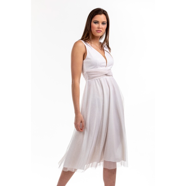 Φόρεμα Midi Λευκό Bellino 21.11.2668 – L