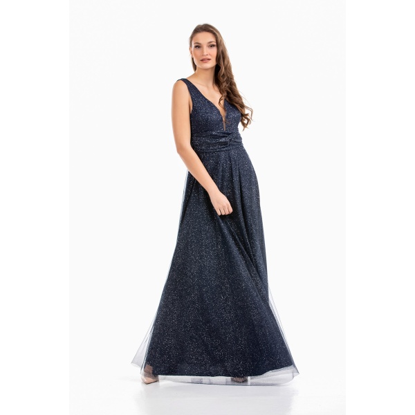 Φόρεμα Maxi Lurex Μπλε 21.11.2633 – M