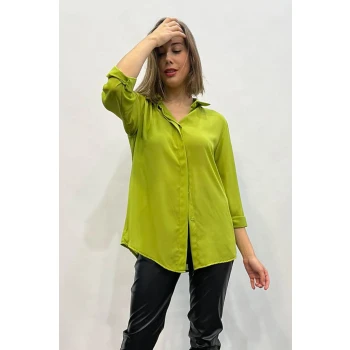Πουκάμισο Portal Fashion Lime με Πατιλέτα PF – 312-lime