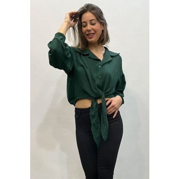 Πουκάμισο Portal Fashion Πράσινο με Πατιλέτα PF – 342