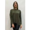 Μπλούζα V με Βολάν Portal Fashion Πράσινη PF – 0010 – 2