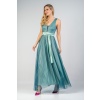 Φόρεμα coctail maxi μπλε ρουά με τούλι 21.11.2916