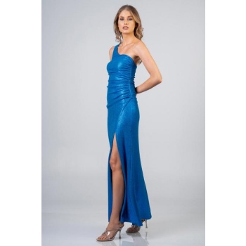 Φόρεμα maxi 21.11.3132 – Μπλε Ρουα Άνοιγμα Έμπρός